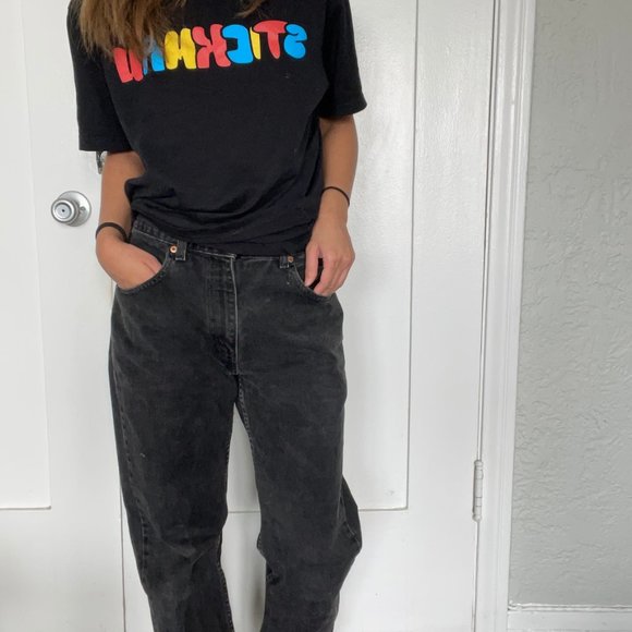 Levi's Vintage Black High Waist Mom Jeans Waist 30 Length 30 - Picture 9 of 15